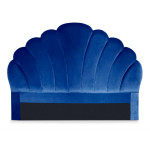 paris prix Tête de Lit en Velours "Shelly" 140cm Bleu