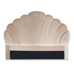 paris prix Tête de Lit en Velours "Shelly" 140cm Taupe