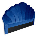Paris Prix Tête De Lit En Velours "Shelly" 160cm Bleu