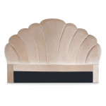 paris prix Tête de Lit en Velours "Shelly" 160cm Taupe