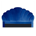 paris prix Tête de Lit en Velours "Shelly" 180cm Bleu