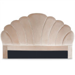 paris prix Tête de Lit en Velours "Shelly" 180cm Taupe