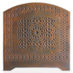 paris prix Tête de Lit Orientale en Bois "Sculpté" 124cm Cuivre Rouge