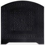 paris prix Tête de Lit Orientale en Bois "Sculpté" 124cm Noir