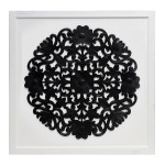 paris prix Tête de lit Sculptée "Mattie" 140cm Blanc & Noir