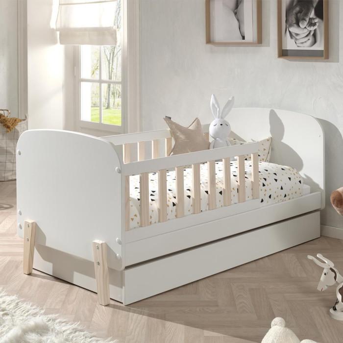 Paris Prix Tiroir De Lit Enfant "Kiddy" 70x140cm Blanc