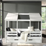 Paris Prix Tiroir De Lit Pin Massif "Housebed" 90x200cm Blanc