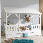 Paris Prix Tiroir De Lit Pin Massif "Housebed" 90x200cm Blanc