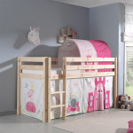 Paris Prix Tunnel De Lit Enfant "Pino Princesse" 10cm Rose