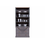 Paris Prix Vaisselier 2 Portes & 3 Tiroirs "Zernan" 190cm Gris