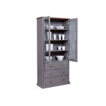 Paris Prix Vaisselier 2 Portes & 3 Tiroirs "Zernan" 190cm Gris