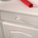 Paris Prix Vaisselier 3 Portes En Bois Massif "Alienor" 198cm Blanc