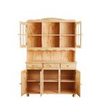 Paris Prix Vaisselier 3 Portes En Bois Massif "Alienor" 198cm Naturel