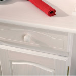 Paris Prix Vaisselier 4 Portes Bois Massif "Alienor" 198cm Blanc