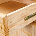 Paris Prix Vaisselier 4 Portes Bois Massif "Alienor" 198cm Naturel