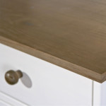 Paris Prix Vaisselier 4 Portes "Takao" 90cm Blanc & Naturel