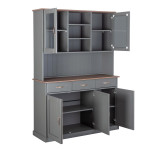 Paris Prix Vaisselier 5 Portes & 3 Tiroirs "Zernan" 191cm Gris