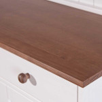 Paris Prix Vaisselier 5 Portes "Takao" 131cm Blanc & Naturel