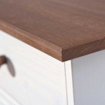 Paris Prix Vaisselier 5 Portes "Takao" 131cm Blanc & Naturel