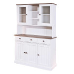 paris prix Vaisselier 5 Portes "Takao" 131cm Blanc & Naturel