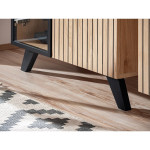 Paris Prix Vaisselier Led Design "Liam" 90cm Naturel & Noir