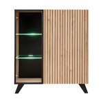 paris prix Vaisselier Led Design "Liam" 90cm Naturel & Noir