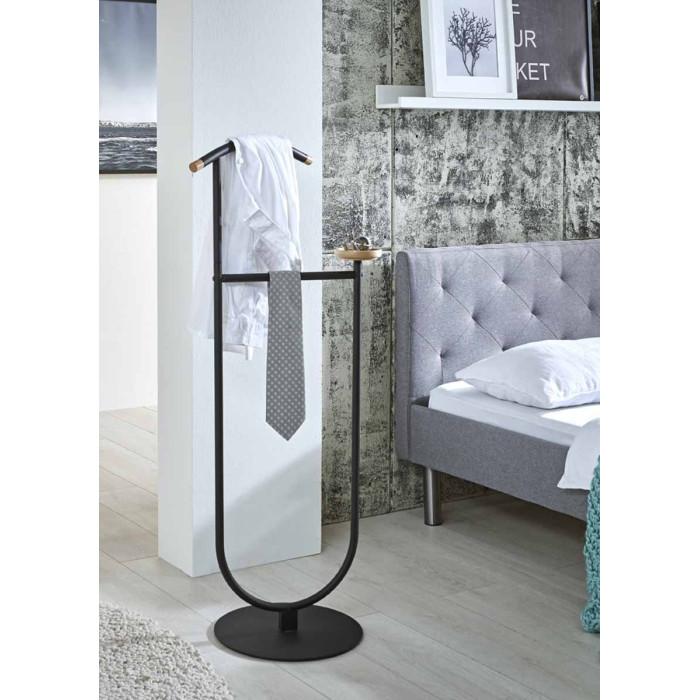 Paris Prix Valet De Chambre Design "Malia" 115cm Noir & Naturel