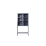 Paris Prix Vitrine 2 Portes En Verre "Misha" 150cm Gris