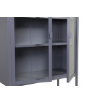 Paris Prix Vitrine 2 Portes En Verre "Misha" 150cm Gris