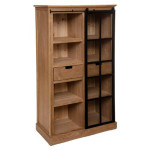 Paris Prix Vitrine 2 Tiroirs Design "Danik" 150cm Marron
