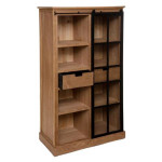 Paris Prix Vitrine 2 Tiroirs Design "Danik" 150cm Marron