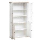 Paris Prix Vitrine 4 Portes En Bois "Olbia" 190cm Blanc