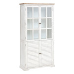 paris prix Vitrine 4 Portes en Bois "Olbia" 190cm Blanc