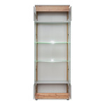 Paris Prix Vitrine à Led 4 Niveaux "Berlin" 191cm Gris & Naturel