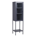 paris prix Vitrine Avec Porte en Verre "Misha" 150cm Gris
