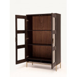 Paris Prix Vitrine Design 2 Portes "Pimlico" 148cm Charbon