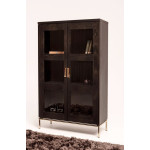 Paris Prix Vitrine Design 2 Portes "Pimlico" 148cm Charbon