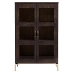 paris prix Vitrine Design 2 Portes "Pimlico" 148cm Charbon