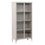 paris prix Vitrine Design 2 Portes "Piring" 190cm Beige