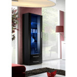 paris prix Vitrine LED Design "Neo" 190cm Noir Brillant