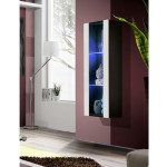 paris prix Vitrine LED Murale Design "Fly II" 126cm Blanc & Noir