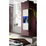 Paris Prix Vitrine LED Murale Design "Fly III" 126cm Blanc & Noir
