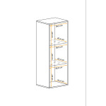 Paris Prix Vitrine LED Murale Design "Fly III" 126cm Blanc & Noir