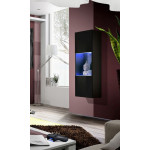 Paris Prix Vitrine LED Murale Design "Fly III" 126cm Noir