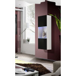 Paris Prix Vitrine LED Murale Design "Fly III" 126cm Noir & Blanc