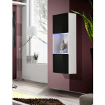 paris prix Vitrine LED Murale Design "Fly III" 126cm Noir & Blanc