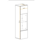 Paris Prix Vitrine LED Murale Design "Fly III" 170cm Blanc