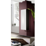 Paris Prix Vitrine Murale Design "Fly I" 126cm Blanc & Noir