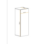 Paris Prix Vitrine Murale Design "Fly I" 126cm Blanc & Noir