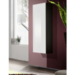 paris prix Vitrine Murale Design "Fly I" 126cm Blanc & Noir